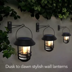 Dartwood Solar Wall Lanterns - Outdoor Mounted Wall Lanterns For Your Yard, Patio, Or Walkway (6 Pack, Black) 16 Dartwood Solar Wall Lanterns - Outdoor Mounted Wall Lanterns For Your Yard, Patio, Or Walkway (6 Pack, Black) -Adesso Shop GUEST 9beab515 5d34 45d6 9e99 408e28b9c010