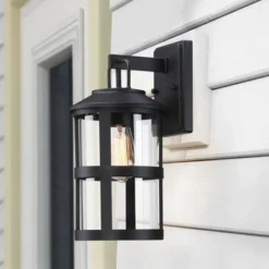 Glass Outdoor Wall Light Black - Wellfor 11 Glass Outdoor Wall Light Black - Wellfor -Adesso Shop GUEST 9c607751 f0ba 48b6 9857 8e073d2d6389