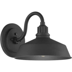Franklin Iron Works Arnett Rustic Industrial Farmhouse Outdoor Barn Light Fixtures Set Of 2 Black Dusk To Dawn Gooseneck 10 1/2" For Exterior Deck -Adesso Shop GUEST 9c77c4bc 45b6 450d 8cc2 83ca33ca3feb