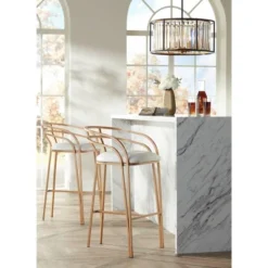 Possini Euro Design Milne Bronze Gold Drum Pendant Chandelier 20" Wide Modern Crystal 5-Light Fixture For Dining Room House Kitchen Island Entryway -Adesso Shop GUEST 9dbef3f9 e379 413a b9c1 08bef4a4ed4e