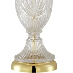 Regency Hill Traditional Table Lamp 26.5" High Cut Glass Urn Brass White Cream Bell Shade For Living Room Family Bedroom Bedside Nightstand -Adesso Shop GUEST a087e959 10ff 480d bd71 101a2d962201