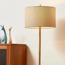 62" Cove Light Faux Wood Floor Lamp With Jute Shade - Globe Electric -Adesso Shop GUEST a108ef27 5448 49f8 b1e1 f56979687037