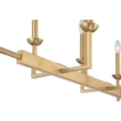 Possini Euro Design Kime Gold Linear Pendant Chandelier 50" Wide Modern 8-Light Fixture For Dining Room House Foyer Kitchen Island Entryway Bedroom -Adesso Shop GUEST a21e332e 6462 4fc2 96e1 8135f9c17571