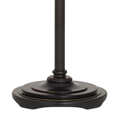 Regency Hill Traditional Torchiere Floor Lamp 70" Tall Hand Applied Black Bronze Swirl Font Amber Glass Shade For Living Room Uplight 5 Regency Hill Traditional Torchiere Floor Lamp 70" Tall Hand Applied Black Bronze Swirl Font Amber Glass Shade For Living Room Uplight - Image 3