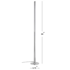 68" Metal Roxanna Floor Lamp (Includes LED Light Bulb) Silver - JONATHAN Y -Adesso Shop GUEST a4e920ec 1d1f 4284 ae65 c8237fccdc79