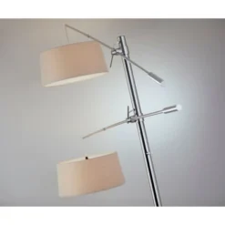 78" Manhattan Two Arm Arc Lamp Steel - Adesso -Adesso Shop GUEST a55df9e2 9b66 4031 bc72 07b8cd6f3dda