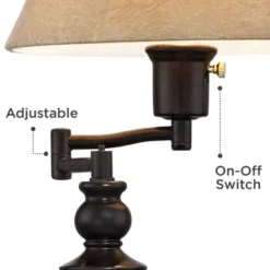 Regency Hill Traditional Desk Table Lamp Swing Arm With Hotel Style USB Charging Port 21.75" High Bronze Metal Faux Leather Bell Shade For Bedroom 13 Regency Hill Traditional Desk Table Lamp Swing Arm With Hotel Style USB Charging Port 21.75" High Bronze Metal Faux Leather Bell Shade For Bedroom -Adesso Shop GUEST a689f15d 28d3 4c64 a89b 7e50d9e9eedd
