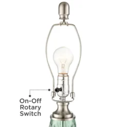 360 Lighting Julia 26 3/8" Tall Modern Coastal Table Lamps Set Of 2 Seafoam Green Glass Living Room Bedroom Bedside Nightstand House Off-White Shade -Adesso Shop GUEST a6be20f6 c3b1 45ac a643 ffbda47c5dc4