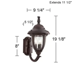 John Timberland Casa Sierra Rustic Vintage Outdoor Wall Light Fixture Bronze Upbridge 19 1/8" Clear Seedy Glass For Post Exterior Barn Deck House Yard -Adesso Shop GUEST a868a2cc 8f07 4404 a1dc 10fa090f0ee2