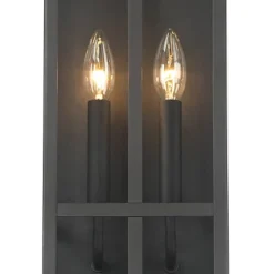 Possini Euro Design Modern Industrial Outdoor Wall Light Fixture Cool Black Windowpane Frame 20" For Post Exterior Barn Deck House -Adesso Shop GUEST a949dc43 c449 4d95 84c6 ffd1e55a63bb