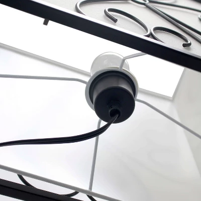 Etagere Organizer Wood Accented Storage Shelf And Wine Rack With Linen Shade Floor Lamp Black - Elegant Designs 9 Etagere Organizer Wood Accented Storage Shelf And Wine Rack With Linen Shade Floor Lamp Black - Elegant Designs - Image 7