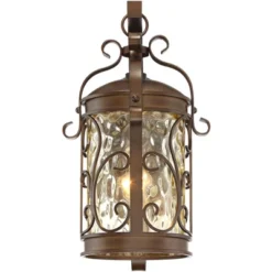 John Timberland Conway Vintage Rustic Outdoor Wall Light Fixture Oil Rubbed Bronze Scroll 17 1/2" Amber Hammered Glass For Post Exterior Barn Deck -Adesso Shop GUEST aa7af077 171d 4f4b 9061 5365c70e8fd8