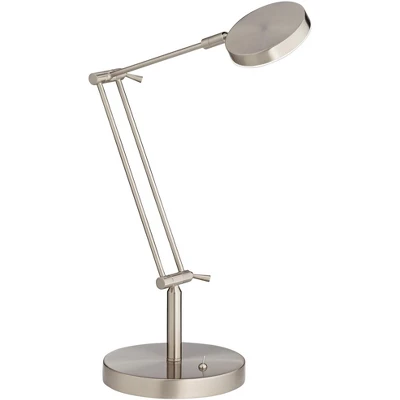 360 Lighting Xenos Modern Desk Lamp 20" High Satin Nickel With USB Charging Port LED Adjustable Arm White Head For Bedroom Living Room Bedside Reading 10 360 Lighting Xenos Modern Desk Lamp 20" High Satin Nickel With USB Charging Port LED Adjustable Arm White Head For Bedroom Living Room Bedside Reading - Image 8