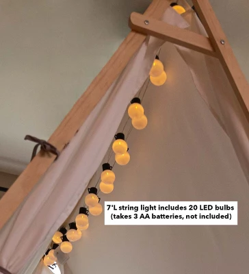 HearthSong 7'L LED Outdoor-Rated String Lights With 20 Bulbs, For Use With Indoor Or Outdoor Playspaces And Tents 4 HearthSong 7'L LED Outdoor-Rated String Lights With 20 Bulbs, For Use With Indoor Or Outdoor Playspaces And Tents - Image 2