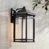 John Timberland North House Mission Outdoor Wall Light Fixture Matte Black Metal 19" Clear Glass For Post Exterior Barn Deck House Porch Yard Patio -Adesso Shop GUEST ab511f6d 12ef 4c18 8d4c 7862f09d6bfb