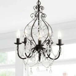 17" LED Crystal Maura Chandelier Black - Jonathan Y -Adesso Shop GUEST abcb8c43 778e 4e57 b93e d3f3ac35c019