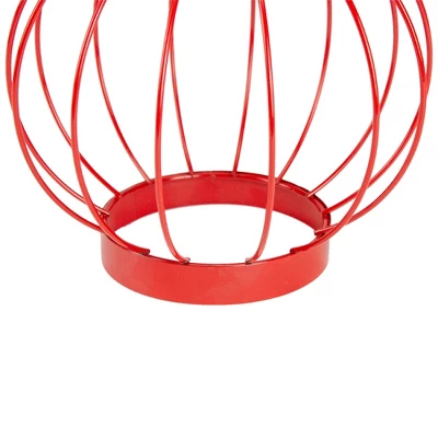 Northlight 6.5" Red Outdoor Hanging LED Solar Lantern With Handle 4 Northlight 6.5" Red Outdoor Hanging LED Solar Lantern With Handle - Image 2