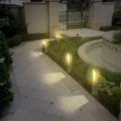 5.51" X 29.92" Solar LED Garden Path Light Amber/White - Techko Maid -Adesso Shop GUEST ac5e8037 df19 47dc af7e 5cdeed88386f