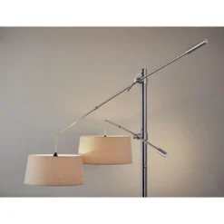 78" Manhattan Two Arm Arc Lamp Steel - Adesso -Adesso Shop GUEST acc8aba1 526f 432d 95c9 4ee3da49c238