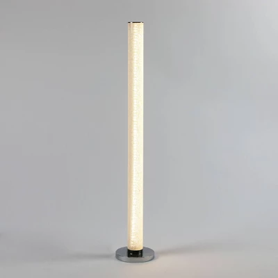 49" Novelty Tube Floor Lamp With Crystals (Includes LED Light Bulb) White - Ore International 3 49" Novelty Tube Floor Lamp With Crystals (Includes LED Light Bulb) White - Ore International