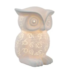 Porcelain Wise Owl Shaped Animal Light Table Lamp - Simple Designs