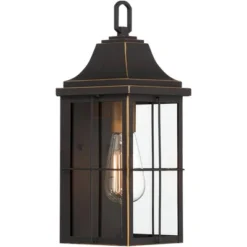 John Timberland Sunderland Rustic Mission Outdoor Wall Light Fixture Black Gold 15" Clear Glass For Post Exterior Barn Deck House Porch Yard Patio -Adesso Shop GUEST ad4ceca5 f0fb 41a9 b625 a078bb52b7b4
