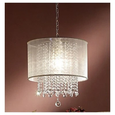 21" Antique Metal Chandelier Ceiling Lamp With Chain Brown - Ore International 3 21" Antique Metal Chandelier Ceiling Lamp With Chain Brown - Ore International