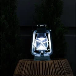 Indoor/Outdoor Hurricane Lantern With LED Lights And Timer Cool White - Alpine Corporation -Adesso Shop GUEST ae14e5ff 1755 4dda b8f9 5a1f221729da