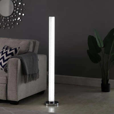 49" Novelty Tube Floor Lamp With Crystals (Includes LED Light Bulb) White - Ore International 6 49" Novelty Tube Floor Lamp With Crystals (Includes LED Light Bulb) White - Ore International - Image 4