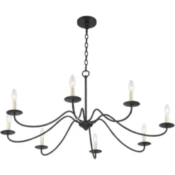Franklin Iron Works Black Chandelier 42" Wide Farmhouse Rustic Bent Arms 8-Light Fixture For Dining Room Living House Foyer Kitchen Island Entryway 17 Franklin Iron Works Black Chandelier 42" Wide Farmhouse Rustic Bent Arms 8-Light Fixture For Dining Room Living House Foyer Kitchen Island Entryway -Adesso Shop GUEST aebd4643 73f4 4729 bd91 fd1374771110