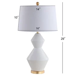 29" Ceramic Alba Geometric Table Lamp (Includes Energy Efficient Light Bulb) - JONATHAN Y -Adesso Shop GUEST aec05d9d e776 4bf5 bd97 5f92bbc7d7ee