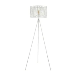 61" Cage Shade Metal Tripod Floor Lamp Ingrid White - River Of Goods -Adesso Shop GUEST af158ee3 85fc 49c6 892f bfd3d8512d64