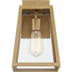 John Timberland Arrington Modern Outdoor Wall Light Fixtures Set Of 2 Soft Gold Metal 13" Clear Glass For Post Exterior Barn Deck House Porch Yard -Adesso Shop GUEST afa89b91 043f 4563 a5e0 0e7ce8c46d65