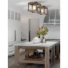LED Iron Magnolia Rustic Farmhouse Flush Mount Brown - JONATHAN Y