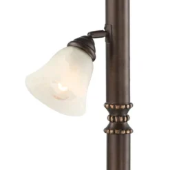 Kathy Ireland Mulholland Vintage Rustic Torchiere Floor Lamp With Side Lights 72" Tall Bronze Tortoise Shell Frosted Glass For Living Room Reading -Adesso Shop GUEST b094dd85 51ad 40d2 9fec f8240ed2188e