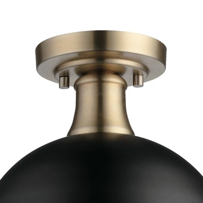 1-Light Beckett Semi-Flush Mount Pendant Brass/Matte Black - Globe Electric 4 1-Light Beckett Semi-Flush Mount Pendant Brass/Matte Black - Globe Electric - Image 2