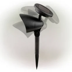 Set Of 4 Outdoor Solar Powered Pathway LED Light Stakes Silver/Black - Alpine Corporation -Adesso Shop GUEST b1958f2f af18 4fe5 8ca8 64b9c44c2b6b