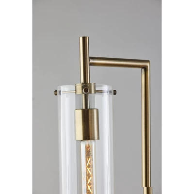 1-Light Dalton Floor Lamp Antique Brass (Includes Light Bulb) - Adesso 3 1-Light Dalton Floor Lamp Antique Brass (Includes Light Bulb) - Adesso