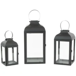 Northlight Set Of 3 Black Traditional Style Candle Lanterns 12.75" -Adesso Shop GUEST b4e59e9b 4c12 4e36 a5ec 0a536e6fca55