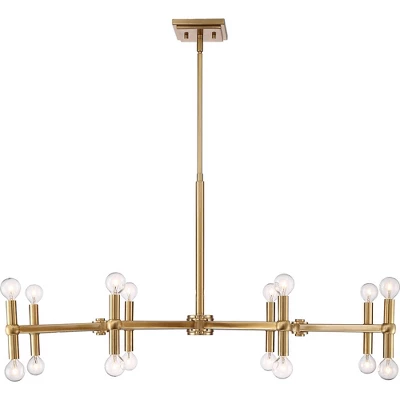 Possini Euro Design Marya Satin Brass Chandelier 37" Wide Modern 24-Light Fixture For Dining Room House Foyer Kitchen Island Entryway Bedroom Home 5 Possini Euro Design Marya Satin Brass Chandelier 37" Wide Modern 24-Light Fixture For Dining Room House Foyer Kitchen Island Entryway Bedroom Home - Image 3