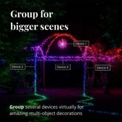 Twinkly Spritzer App-Controlled LED Lights Spritzer With 200 RGB (16 Million Colors) LEDs. 16 Inches Diameter. White Wire -Adesso Shop GUEST b7729bba e16a 4e96 9dd2 006d28c73a0a