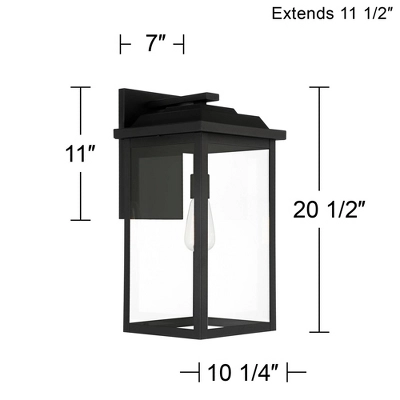 John Timberland Eastcrest Modern Outdoor Wall Light Fixture Textured Black 20 1/2" Clear Glass Panels For Post Exterior Barn Deck House Porch Patio 8 John Timberland Eastcrest Modern Outdoor Wall Light Fixture Textured Black 20 1/2" Clear Glass Panels For Post Exterior Barn Deck House Porch Patio - Image 6