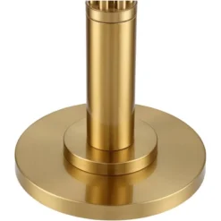 Possini Euro Design Granview Modern Floor Lamp 70 1/2" Tall Brass Metal Sheer Organza Outer Linen Inner Drum Shade For Living Room Bedroom Office Home -Adesso Shop GUEST b9665cb6 0f0f 49da 92f1 b2c61ad70945