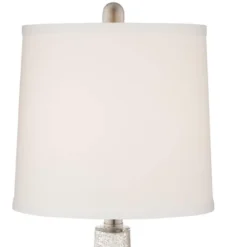 360 Lighting Ledger Modern Accent Table Lamps Set Of 2 With Square Risers 22 3/4" High Mercury Glass USB Port Dimmers Off-White Shade For Office Desk -Adesso Shop GUEST baa63c87 0390 4cbf 89f3 02d84b8dae0d 1