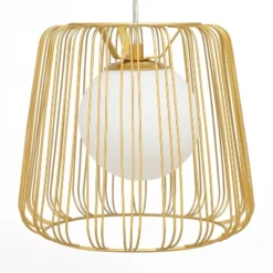9.87" Lucas Caged Globe Shade Pendant Light - River Of Goods -Adesso Shop GUEST bb0d100a e03b 4b71 b090 304f34508084