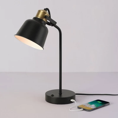 18" Dakota Table Lamp Matte Black - Globe Electric 5 18" Dakota Table Lamp Matte Black - Globe Electric - Image 3