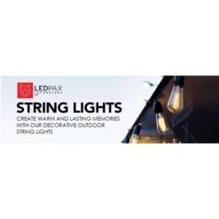 48 FT String Light LED Color Changing RGBW With Remote 24 Bulb Black -Adesso Shop GUEST bc3c4368 192a 49c1 981f 73d5ce657b56