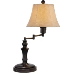 Regency Hill Traditional Desk Table Lamp Swing Arm With Hotel Style USB Charging Port 21.75" High Bronze Metal Faux Leather Bell Shade For Bedroom 14 Regency Hill Traditional Desk Table Lamp Swing Arm With Hotel Style USB Charging Port 21.75" High Bronze Metal Faux Leather Bell Shade For Bedroom -Adesso Shop GUEST bd079b6a 8870 4fb5 9cd1 abf57992a38f