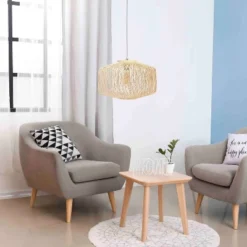 Circular Rattan Pendant Light Beige - Lalia Home -Adesso Shop GUEST bd0967e9 771f 40ea a68e f7280bc448ce