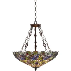 Robert Louis Tiffany Bronze Pendant Chandelier 22" Wide Rustic Floral Garden Stained Glass 3-Light Fixture For Dining Room House Foyer Kitchen Island 14 Robert Louis Tiffany Bronze Pendant Chandelier 22" Wide Rustic Floral Garden Stained Glass 3-Light Fixture For Dining Room House Foyer Kitchen Island -Adesso Shop GUEST bd5bf1f9 481c 42b4 9a55 fdd968d0b2e1